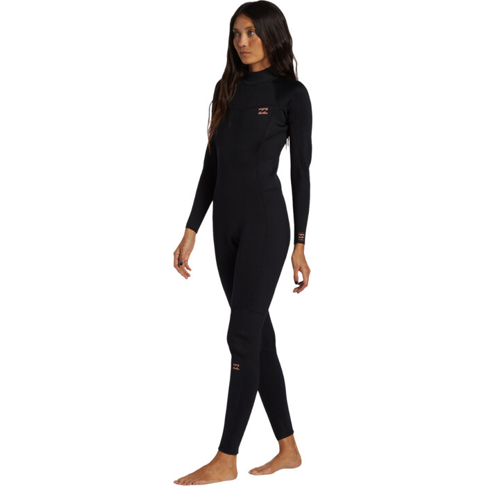 2024 Billabong Mujer Foil 3/2mm Back Zip Gbs Neopreno ABJW100184 - Black